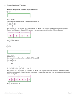Estimate the product. Use a bar diagram if needed. 1. SOLUTION