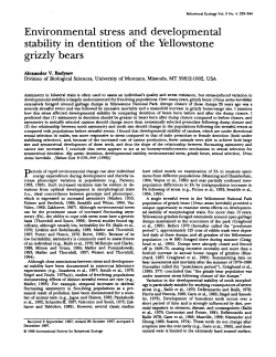 Environmental stress and developmental stability