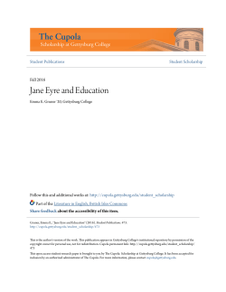 Jane Eyre and Education - The Cupola: Scholarship at Gettysburg