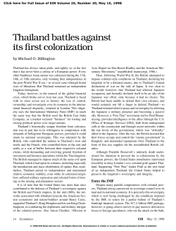 Thailand battles against its first colonization