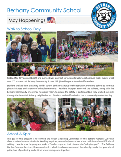 May 2016 - Bethany Community School
