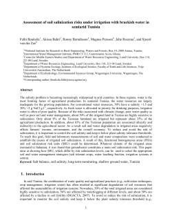 Assessment of soil salinization risks under irrigation with brackish