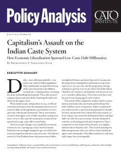 Capitalism`s Assault on the Indian Caste System