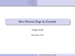 Non-Obvious Bugs by Example