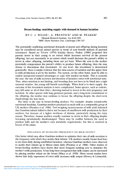 Breast-feeding: matching supply with demand in human lactation