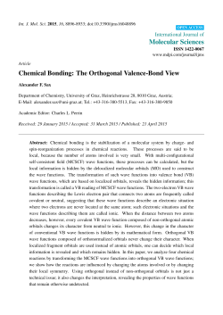 Chemical Bonding: The Orthogonal Valence-Bond View