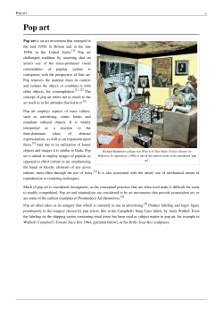 Pop art - issuesinintermedia