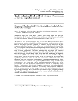 Quality evaluation of fresh and fresh-cut melon