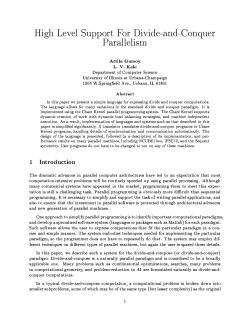 High Level Support For Divide-and