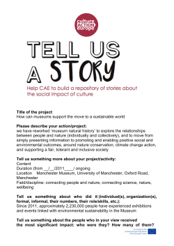 Title of the project: How can museums support the move to a