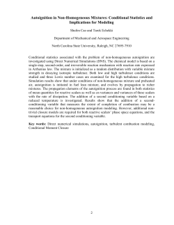 Autoignition in Non-Homogeneous Mixtures: Conditional Statistics