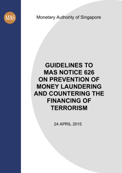 Guidelines to MAS Notice 626 &ndash; April 2015