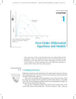 First-Order Differential Equations and Models