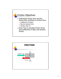 Friction Objectives
