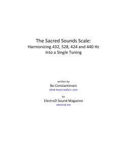 The Sacred Sounds Scale: Harmonizing 432, 528, 424 and 440 Hz