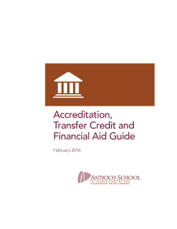 Accreditation, Transfer Credit, and Financial Aid Guide