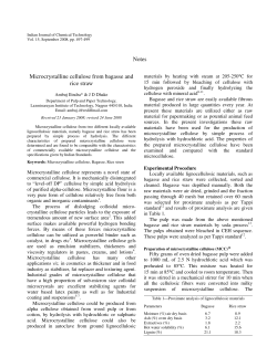 Notes Microcrystalline cellulose from bagasse and rice straw