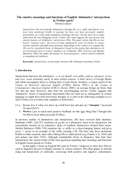 The emotive meanings and functions of English