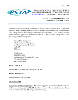 PINELLAS SUNCOAST TRANSIT AUTHORITY 3201 SCHERER