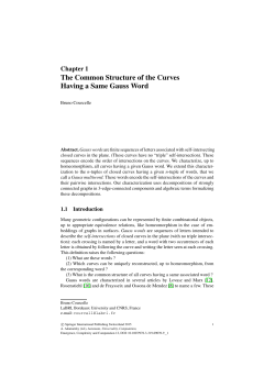The Common Structure of the Curves Having a Same Gauss Word