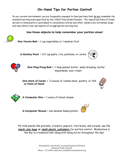 On-Hand Tips for Portion Control!