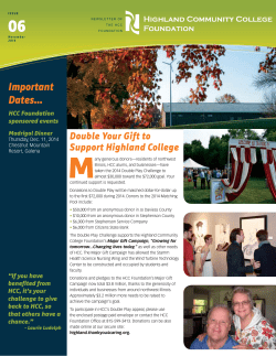 Fall 2014 - Highland Community College