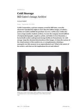 Cold Storage Bill Gates`s Image Archive
