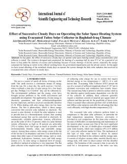 Effect of Successive Cloudy Days on Operating the Solar