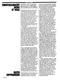 lOmTAllllACHT HOW IT WAS RUTH OPPENHEIM