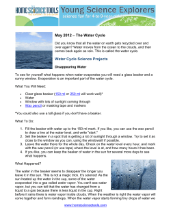 May 2012 &ndash; The Water Cycle Water Cycle Science Projects
