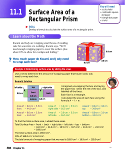 Surface Area of a Rectangular Prism