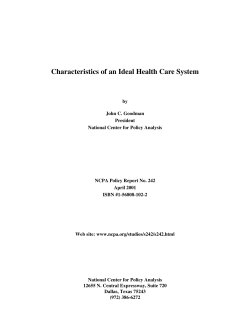 Characteristics of an Ideal Health Care System