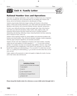 Unit 4 - Everyday Mathematics