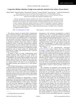 Cooperative lifetime reduction of single acene molecules attached to
