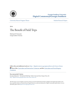 The Benefit of Field Trips - Digital Commons@Georgia Southern