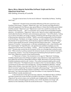 Rachel Blau DuPlessis` Drafts and the Post