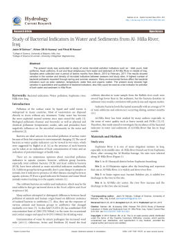 Study of Bacterial Indicators in Water and Sediments from Al