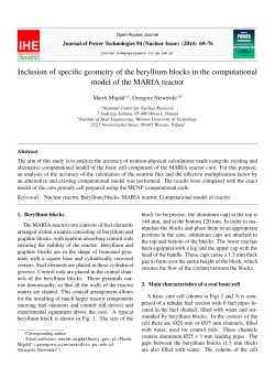 Inclusion of specific geometry of the beryllium blocks in the