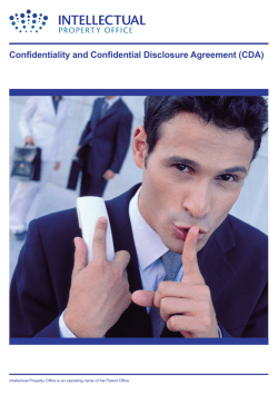 Confidentiality and Disclosure Agreements (CDA)