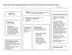 Literature cited Investigation Design Hypothesis Discussion