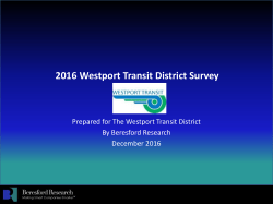 2016 Westport Transit District Survey
