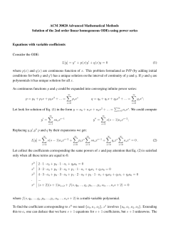 Solution of the 2nd order linear homogeneous equations using