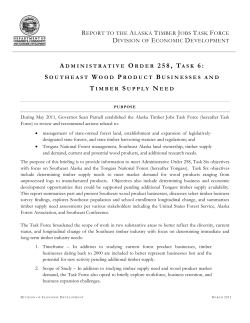 Timber Task Force Report on Southeast Wood Products