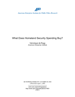 Homeland Security Spending: What Are we spending the Money on