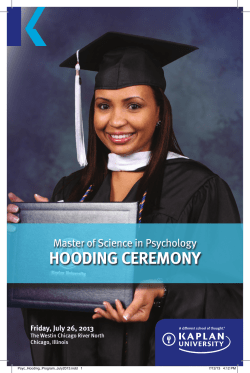hooding ceremony - Kaplan University
