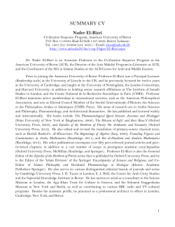 summary cv - American University of Beirut