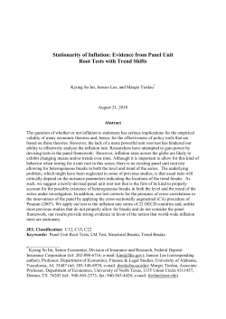 Stationarity of Inflation: Evidence from Panel Unit Root Tests with