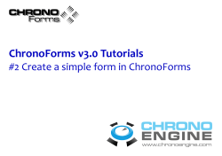 Create a simple form in ChronoForms