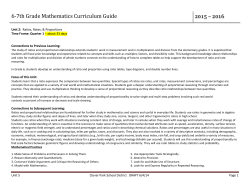 6-7th Grade Mathematics Curriculum Guide