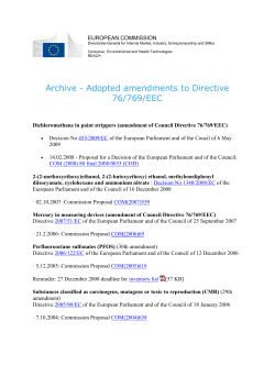Amendments - European Commission